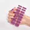 Novo Adesivo Minimalista Ultrafino Sem Costura de Cor Sólida de Cobertura Total para 16 Dedos Adesivos de Unha 3D Adesivos de Unha Sem Necessidade de Cabine Patches