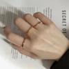Anillo de Acero de Titanio Liso Sansheng Sansheng Dorado Simple Versátil Acero de Titanio Sin Decoloración Anillo de Pareja Gama Alta Mujer