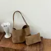 Bolsa Melaleuca Feminina 2026 Novo Estilo Tendência Outono Retrô Textura Trançada Bolsa de Ombro Único Sob o Braço Bolsa Tote de Grande Capacidade