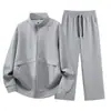 Novo Conjunto Masculino de Primavera e Outono Duas Peças: Moletom com Capuz e Calça Longa, Esportivo Casual, Jaqueta Cardigan Moletom Solta Plus Size