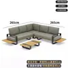 Conjunto de Sofá de Exterior Modelo Casa Pátio Terraço Madeira Maciça Móveis de Lazer Designer Nórdico Exterior Teak Cadeira de Salão
