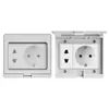 Comercio Exterior Ip55 Estándar Europeo Exterior Impermeable y a Prueba de Lluvia Enchufe de Interruptor Montado en Superficie Exterior 16A Estándar Alemán Estilo Británico Multifunción