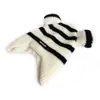 Gorro de Punto para Niños Hermano Gato Otoño e Invierno Nueva Moda Rayas Personalizadas Protección para Orejas Lana Cálida Versátil para Bebés Niños y Niñas