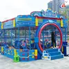 Equipo de juegos pequeño cuadrado para parque para bebés y niños pequeños, carrito feliz con rociador, móvil