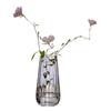 Vaso de Vidro Escandinavo Simples Criativo com Listras Verticais Recipiente de Flores Dourado Decoração de Arranjo de Flores Hidropônicas Ornamentos