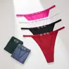 Tanga Transparente Sin Costuras para Mujer de Cruce de Fronteras de Tiro Bajo con Hebilla Metálica en Forma de V Pantalón T Sexy Cómodo Transpirable Ropa Interior