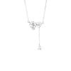 Collar de Plata de Ley S925 Sakura Girl para Mujer Estilo Ins Lujo Ligero Nicho Nuevo Cadena para Clavícula con Borla Accesorios de Celebridad de Internet