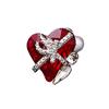 Manicura pila caja de regalo de joyería de diamantes con garra aleación diamante amor rojo intermitente Año Nuevo uña metal accesorios de diamantes