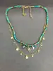 Set de collar con colgante de estrella y luna con cuentas y diamantes vintage, nicho de lujo ligero con un toque de alta gama, exquisita joyería de cadena para la clavícula