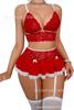 Novo Verão Transfronteiriço Feminino Renda Laço Saia Suspensor Sexy Roupa Íntima Comércio Exterior Conjunto de Pijama Fino