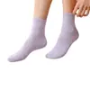 Calcetines de malla transpirable antibacterianos 10A de algodón puro, de media pantorrilla, a rayas y color liso, resistentes al olor, calcetines de dopamina para niñas, calcetines de otoño e invierno para mujer
