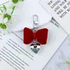 Colgante de Corazón con Lazo de Cuadros de Colores Estilo Coreano Estilo Ins, Llavero Dulce y Moderno, Accesorio Versátil para Bolsos