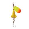 Nova isca de lantejoulas rotativas de cor de flecha de fogo de micro-objeto 6,5 cm/5,5 g com manivela de metal, lantejoulas simples/terno
