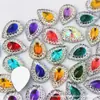 10*14mm Rhinestones de Resina de Gota de Agua con Chapado Bicolor Rhinestones de Fondo Plano Accesorios para Ropa No Porosos Decoración DIY