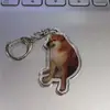 Gato Cheems Divertido y Perro Paquete de Expresiones Divertidas Llavero Acrílico Colgante para Mochila Pequeño Regalo