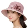 Sombrero para Mujer, Nuevo Estilo de Verano, Sombrero de Punto para Mujer, Protección Solar, Sombrilla, Sombrero de Paja, Ala Ancha, Sombrero de Pescador con Flores, Sombrero de Sol para Viaje