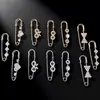 Alfiler de Seguridad con Tachuelas de Diamante para Ropa, Broche Versátil Anti-Exposición, Broche de Letra, Alfiler de Seguridad Grande con Pedrería para Cárdigan de Mujer