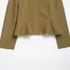 Estilo Europeo y Americano Transfronterizo 2026 Nueva Moda Elegante para Mujer Venta al por Mayor Chaqueta de Falda Corta de Nueve Puntos Ajustada 8490700