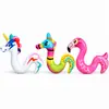 Juguete de Dibujos Animados Inflable de Flamenco de PVC para Natación Infantil, Palo Flotante Animal, Palo Flotante para Nadar, Juguete Flotante para el Agua