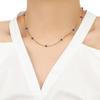 Estilo Bohemio Retro Color Sólido Gota de Pegamento Collar de Perlas Cadena para Clavícula de Acero de Titanio Chapado en Oro Moda para Mujer Personalizado