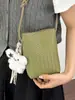 Bolso Cubo de Tejido de Alta Gama de Nicho Modelo Nuevo 2026 Bolso Cruzado Pequeño para Mujer Versátil Casual Bolso para Teléfono