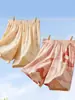 Pantalones Cortos de Algodón Holgados para Niños, Shorts Infantiles, Algodón Puro, Estilo Fino de Verano para Niños y Niñas Pequeños, Ropa de Dormir para Estudiantes