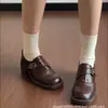 2026 Nuevos Mocasines de Mujer Estilo Retro Británico con Tacón Grueso de 5 cm, Zapatos Versátiles para el Trabajo