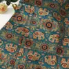 Tecido para Vestuário Feminino de Primavera e Verão, Jacquard Geométrico de Estilo Antigo, Fio Nuvem Fragrante de Peso Pesado, Jacquard de Nuvem Vermelha