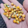 Ágata Jade Amarelo Colorido Contas Soltas Ovo Ágata Amarela Contas Antigas DIY Pulseira Colar Acessórios de Joias Contas