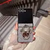 Espejo Lindo de Dibujos Animados Adecuado para Funda de Teléfono Samsung Zflip7 con Hebilla de Anillo Brillante Zflip6/ Funda de Teléfono Apilable 50% de Descuento
