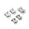 Fabricante Transfronterizo Mayorista 201/304 Diente de Sierra Forma de L Acero Inoxidable Hebilla para Abrazadera de Cable Placa Correa Hebilla de Empaque/Hebilla de Diente de Acero