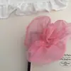 Nian Nian Dulce Fresco Color Caramelo Organza Estilo Coreano Anillo para el Pelo de Intestino Grande Goma para el Pelo