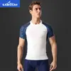 Fábrica Personalizada Roupa de Banho Masculina Plus Size Manga Curta Duas Peças Roupa de Neoprene Justa Secagem Rápida Roupa de Surfe Roupa de Banho Estilo Esportivo