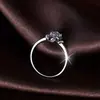 Versão coreana do anel de ameixa inteira mais vendido feminino zircônia banhado a prata anel de casal para amigas presente de aniversário uma geração de cabelo