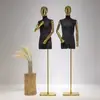 Maniquíes de alta gama para hombre, de medio cuerpo, accesorios para exhibición, al por mayor, cabeza con baño galvánico, mano, modelo, perchero, soporte de exhibición para cuerpo completo