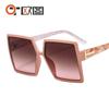 Caja nueva gafas de sol para reparación facial de hombre y mujer versátiles de moda adelgazantes coloridas gafas de sol transfronterizas europeas y americanas 9509