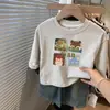 Camiseta de manga larga de algodón puro para niños, suave y cómoda con acabado cepillado, elegante y versátil, camiseta básica de cuello redondo estilo coreano para bebés y niños pequeños