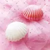 Caja de Dulces Creativa para Boda con Carcasa de Plástico Caja Pequeña de Dulces con Forma de Concha Perlada Caja de Almacenamiento Caja de Decoración para Pasteles Concha de Perla