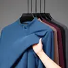 Camiseta Térmica de Doble Cara con Cuello Medio Alto para Hombre, Sudadera Cálida Casual de Color Sólido para Otoño e Invierno, Prenda Base de Manga Larga para Hombre