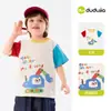 Camiseta Raglán Dudu Kids para Niños 2026 Verano Nuevo Estilo Manga Corta para Niños Conjunto de Verano Top para Bebé Estilo Delgado