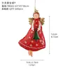 Novo produto transfronteiriço: Enfeite de árvore de Natal em estilo country americano vintage, arte em ferro envelhecido, boneca decorativa de anjo menina de Natal
