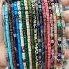 Piedra semipreciosa de cristal natural, 4 x 4, espaciador de cuentas sueltas cilíndricas, accesorios de tubo, material de bricolaje, pulsera cilíndrica al por mayor