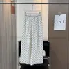 Estilo Novo de Verão Calças Casuais de Perna Larga com Bolinhas para Mulheres, Modelagem Solta Emagrecedora, Estilo Old Money 12745