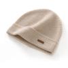 Otoño e Invierno Nuevo Sombrero de Cachemira 100 Pura para Hombres y Mujeres con Tejido Simple Cálido Grueso de Siete Agujas