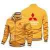 Comercio exterior de verano carretera transfronteriza raro nuevo logo de coche impresión 3D para hombre cuello alto cremallera chaqueta traje de béisbol deportivo casual