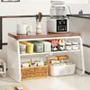 Prateleira de Mesa de Escritório para Vasos de Saúde Copos de Água para Casa Copos de Café Lanches Castanhas Prateleira de Armazenamento em Camadas de Grande Capacidade