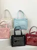 Nueva Bolsa de Hombro Grande de Cinta Estilo Japonés para Mujer 2025 Lazos Transparente Moderna Versátil Tote