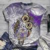 Camiseta informal de manga corta con estampado digital de animales en 3D de dibujos animados para mujer, estación independiente transfronteriza entre Europa y Estados Unidos, 2023