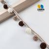 Accesorios de Encaje para Cortinas Soporte Simple de Bola Negra de Arándano Bordes con Perlas Accesorios de Borla de Piña Tela Borla de Tela Bordes de Color Algodón