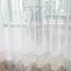 Cortinas Visillo Bordado Nórdico Blancas Visillo Semioscuro Bordado Soluble en Agua Visillo para Balcón Dormitorio Separador Visillo